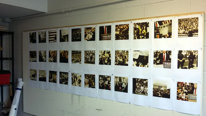 grid of printed images